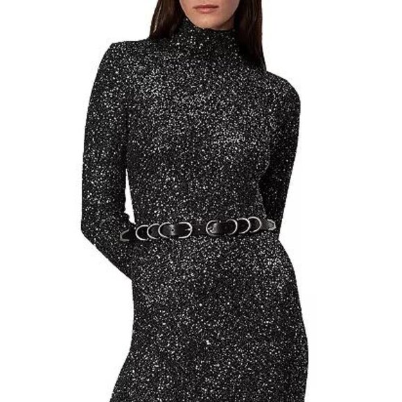 rag & bone Danni Sequined Open Back Maxi Dress Black Sparkle  NWT Size Small - Picture 5 of 9